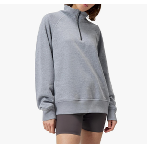 Speedo unisex-adult Sweatshirt Quarter Zip Pull Over Team Warm Up, M
