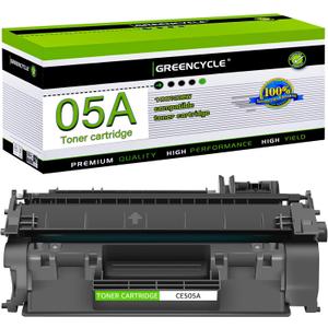greencycle Compatible Toner Cartridge Replacement for HP 05A CE505A Work with LaserJet P2035 P2035N P2055DN P2030 P2050 P2055D P2055X 2055D Printer (Black, 1-Pack)