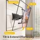 monTEK 0.77" Ultra Slim TV Wall Mount for 43-90 Inch TVs, Swivel & Tilt & Leveling & Extension Wall Mount TV Bracket with Articulating Dual Arms, Low Profile Full Motion tv Mount, 4X Weight Tested