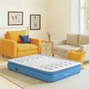 Simmons Lumbar Firm Tri-Zone Air Mattress with Built-in Pump and Extra Lumbar Support: Queen