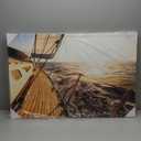 Hardy Gallery sailboat wall art coastal pictures: sunset wall decor sailing artwork nautical ocean print in canvas painting for bathroom 11" x 16"