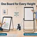 40"x28" Double Sided Magnetic Dry Erase Easel Whiteboard on U Stand