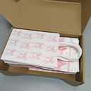 Cholemy 50 Pcs Pink Bow Gift Bags Bulk with Handles Coquette Party Favors Candy Goodie Kraft Paper Bags for Birthday Bachelorette Bridal Shower Engagement Party Supplies, 5.91 x 3.15 x 8.27 Inches
