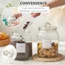 FyndraX Half Gallon Large Glass Jars with Lids, Airtight Storage Clear Containers for Cookie, Candy, Flour, Sugar, Coffee, Food Organization Canisters for Kitchen, Laundry Room and Pantry, Set of 2