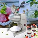 Electric Ice Shaver,Shaved Ice Machine Strong Powerful For Home&Commercial Use,Steel Ice Crusher With Dual Blades&Lips,Higher Ice Outlet for Plate,Bowl&Cup,300W/2200rpm/220lbs/hrs.