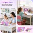 VOFUOE for iPad A16 Case 11th Generation 2025, for iPad 10th Generation Case 2022 10.9 Inch for Kids with Screen Protector Shoulder Strap Unicorn Stand Pencil Holder Hard Protective Cover-Purple Pink