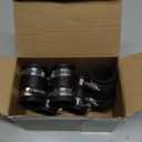 Pangda 5 Pcs Flexible TPE Coupling with Stainless Steel Clamps for Plastic and Copper Plumbing Connections, High Temperature Resistant Material, Black (Fit 1 Inch Pipe)