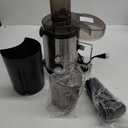 Qcen Juicer Machine, 800W Centrifugal Juicer Extractor with Wide Mouth 3 Feed Chute for Fruit Vegetable, Easy to Clean, Stainless Steel, BPA-free (Black)