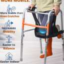 Walker Knee Sling, Adjustable Knee Rest with Padding for Surgery Recovery, Alternative to Crutches & Knee Scooters for Non Weight Bearing, Walker Accessories for Ankle/Foot Injuries