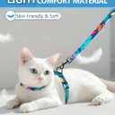 Halypet Cat Harness and Leash Set, 3-in-1 Adjustable & Lightweight, Escape-Proof, Comfortable Soft Kitten Harness for Large Cats, Safe, Easy to Wear, Outdoor Walking Travel, Size: Medium (8-18 lb)