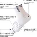 Wildarms Men's 6-Pack Running Socks - Cotton Ankle Socks with Arch Support, Cushion & Double Cuff for Sports, Hiking, Gym