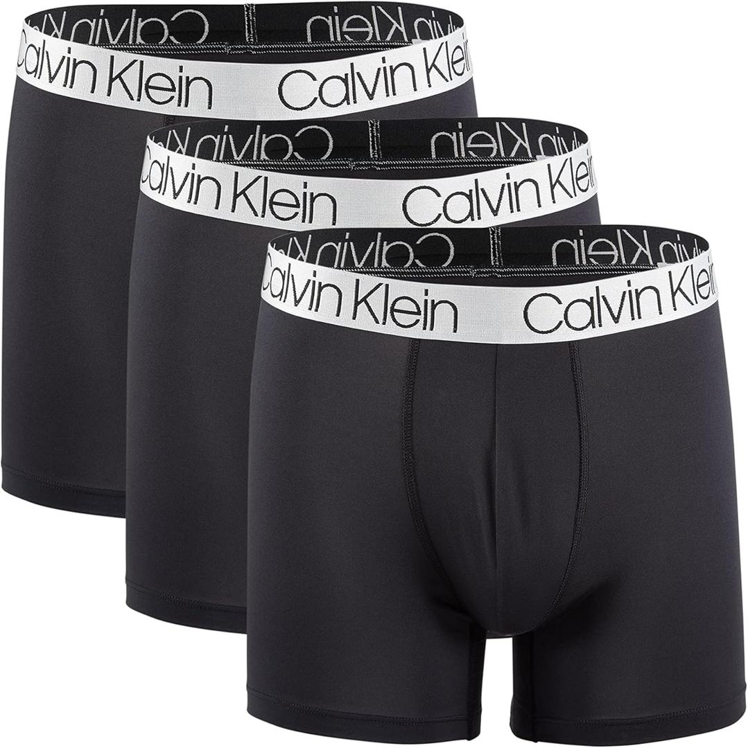 Calvin Klein Men`s Microfiber Boxer Briefs 3 Pack, Large