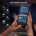 Mirlray Smart Ring for Women & Men, Smart Ring Health Tracker, Blood Oxygen & Heart Rate Monitor, Long Lasting Battery Sleep Ring, Waterproof Fitness Ring (Rose Gold, 8)