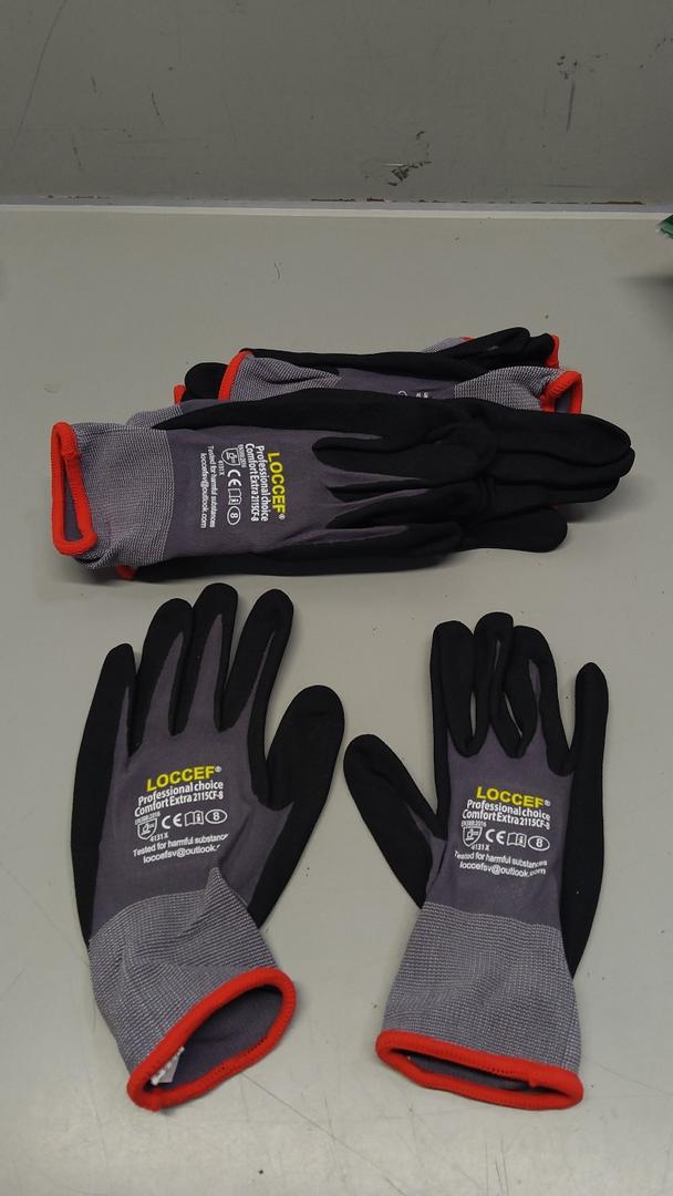 Work Gloves MicroFoam Nitrile Coated-6 Pairs,Seamless Knit Nylon Gloves,Gray Work gloves