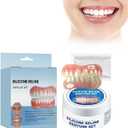 Silicone Reline Denture Set for Upper and Lower Teeth, Soft Comfortable Veneers for Women (1 Count (Pack of 1))