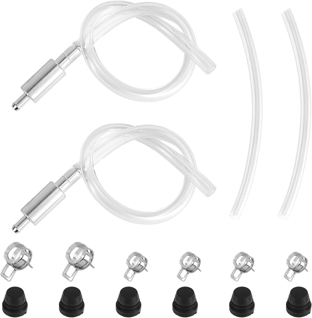 BOXOB 18pcs Brake Bleeding Kit, Durable Vacuum Brake System Bleeding Tools Including Liquid Inlet and Outlet Pipes Hose Check Valve for Most Motorcycles Clutch Accessories