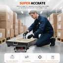 MEIYA Heavy Duty Shipping Scale, 660 lb Industrial Platform Scale for Packages, 0.1 lb Accuracy Postal Scale for Small Business & Warehouse with LB/KG, Counting, Tare & LCD, Lithium Battery & Adapter