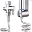 TURLEE-Handheld Bidet Sprayer for Toilet -Brass T-valve Adapter, Sprayer Adjustable Water Pressure Control with Bidet Retractable Spring Hose for Feminine Wash