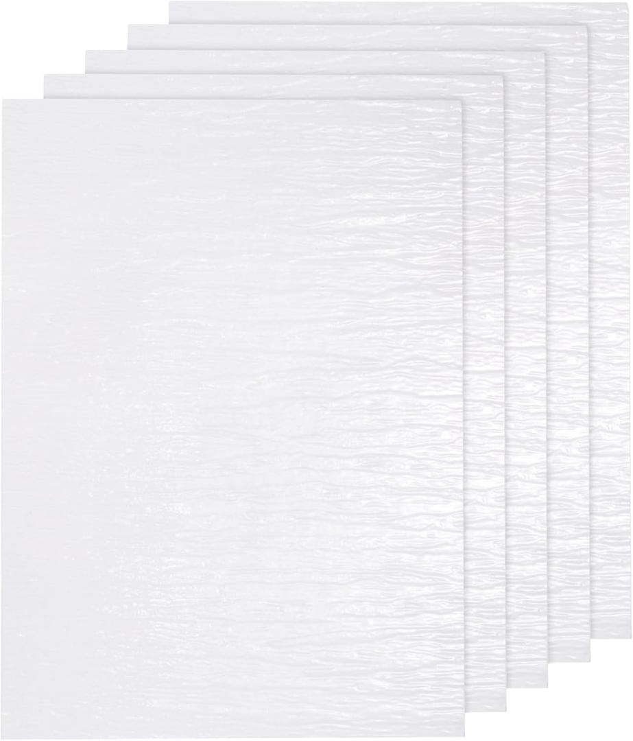 MECCANIXITY DIY Ripple Water Effect Sheet 10.6 x 7.9 Inch Flowing Water Texture Sticker for Lake Scene Dolls House Decor Pack of 5,Transparent