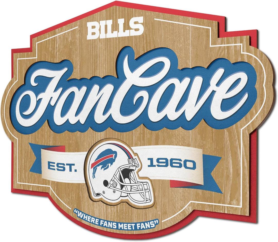 YouTheFan NFL Officially-licensed FanCave 3D wall art - ready-to-hang, 3D multi-layered construction - floating wall mount design - Perfect fan gift, One Size