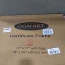 DOAI ART Diploma Frame 14 x 17 with Mat Solid Wood Display Document/Certificate 16x20 without Mat and Picture 17x14 with Black Over Gold Mat | Wall Hangers,New Zealand Cypress,HD Glass,Mahogany
