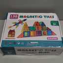 EchoPlan Magnetic Tiles,Deluxe 130 PCS Magnetic Blocks with 2 Cars,Magnet Tiles Building Blocks Set,STEM Preschool Sensory Educational Toys Gifts for Toddlers Kids Boys 3 4 5 6 7 8 9+ Year Old