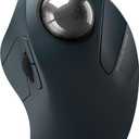 Wired Trackball Mouse for Large Hands, Ergonomic Design Reduces Wrist & Muscle Strain, Precision Tracking with Easy Index Finger Control, Compatible with PC, Laptop, Windows, Mac, Black