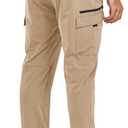 NORTHYARD Men's Cargo Hiking Pants Lightweight Quick Dry Outdoor Fishing Travel Active Sweatpants with Multi Pockets Khaki 2XL