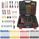 110PCS Automotive Circuit Test Lead Kit, Multimeter Leads Kit,Multi Function Auto Diagnostic Tools with Power Back Probes Test Lead Set Wire Connectors Set with Black Carrying Case,Alligator Clips