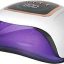 200W UV LED Nail Lamp with 42 LED Beads and 4 Time Settings,Gel Cure Lamp,Auto Sensor,Professional curing light for nails(red light)