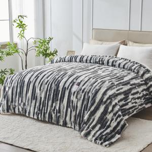 Heated Blanket Full - 72"x84" Fast Heating Bed Electric Blankets with 6 Heating Levels & 10 Hours Auto Off, Soft Ribbed Faux Fur Sherpa, Over-Heated Protection ETL, Dark Gray