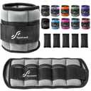 Sportneer Adjustable Ankle Weights Set - 1 Pair (2-10 lbs) Removable Sandbags for Women & Men, Comfortable Neoprene Leg Weights for Walking, Running, Pilates, Yoga, Home Workout & Physical Therapy