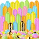 MGparty 100 PCS Easter Eggs Bulk, 2.3" Plastic Fillable Easter Eggs in Pastel Colors with 10 Golden Eggs, Empty Eggs for Egg Hunt, Easter Basket Stuffers, Party Favors and Decorations