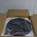 Henn&Hart 20" Wide Round Side Table with Mirror Shelf in Blackened Bronze, Table for Living Room, Bedroom (Round, Blackened Bronze/Mirror)