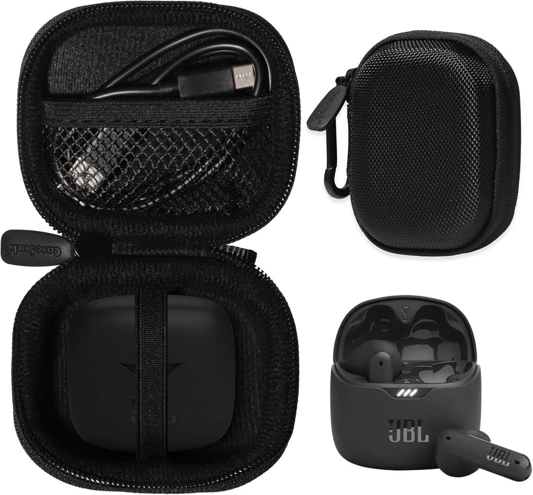 CaseSack Case for JBL Tune Flex True Wireless Noise Cancelling Earbuds (Black)