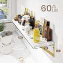 Dreamland Wall Mounted Floating Shelves Set of 2, 36x8, White&Gold