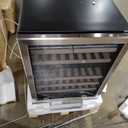 Kalamera 24 inch Wine Cooler, 37 Bottle - Dual Zone Built-in or Freestanding Fridge with Stainless Steel Reversible Glass Door, for Home, Kitchen or Office