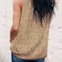 Dokotoo Womens Casual Sleeveless Shirts Halter Neck Leopard Print Tank Top and Blouses (M)