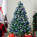 Joiedomi 24 Pcs Christmas Ball Ornaments, Blue & White 2.3 Deluxe Delicate Painting & Glittering Shatterproof Christmas Tree Ornaments for Wreath Garland Holiday Indoor Party