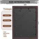 20x28 Picture Frame Walnut Brown with Black Back Board, Curved Extra Wide Edges, Wooden Vintage Style Poster Frame 20x28 for Wall Decor.
