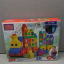 MEGA BLOKS First Builders Toddler Building Blocks Toy Set, ABC Musical Train with 50 Pieces, Music and Sounds, Ages 1+ Years