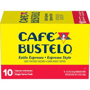 3 x Caf Bustelo Espresso Style Dark Roast Coffee, Single Serve Pods, 10 Count (EXP 10/25/26)