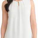 Kasper Women's Shimmer Knit Pleat Neck Top, X