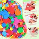1600Pcs Foam Stickers,8 Colors Foam Shape Stickers for Kids Crafts Self Adhesive,Star Heart Circle Geometric Stickers for Preschool DIY Art Supplies Project Home Party Decorations 16 Sheets(Geometric)