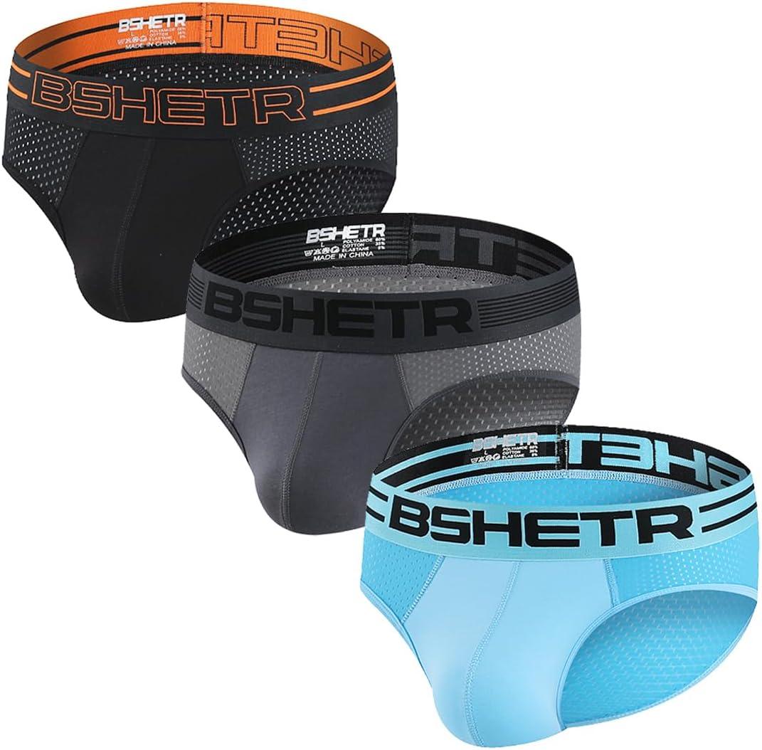 Men's Underwear Briefs 5-Pack Cotton Low Rise Multi Color Soft Underpant (XL)