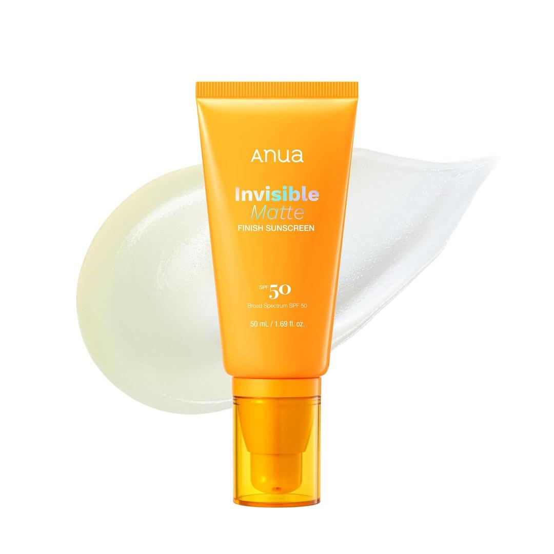 Anua Invisible Matte Finish Sunscreen, 1.69 fl.oz
Broad Spectrum SPF 50, Clear Gel, Non Comedogenic UV Filters, All Skin Types, Lightweight Poreless Primer, Kpop Demon Hunters