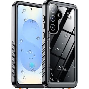 Temdan Designed for Samsung Galaxy S25 Case Waterproof, Built-in Lens & Screen Protector Military Shockproof Dropproof IP68 Underwater Full Body Phone Case for Galaxy S25 5G 6.2"-Black (2025)