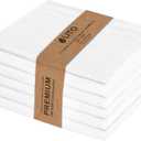 Flour Sack Towels - 100% Cotton Tea Towels for Crafts, Dish Towels for Kitchen, Embroidery, Cleaning, Baking (Pack of 6) - 18"x 28" | Tea Towels for Baking sourdough | Tortilla Towel (White)