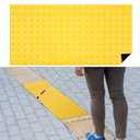 Colingmill Tactile Warning Pad, Anti-Slip ADA Warning Pads, 2x4 ft Vibrant Yellow PVC, Strip & Stick Adhesive Backing for Outdoor Steps, Ramps, Transit Platforms