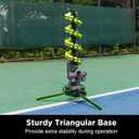 Furlihong 3807BH Tennis Ball Machine with Triangular Base, Adjustable Speeds, Oscillating Left&Right, Up&Down Swing Launch Port, for All Levels Training